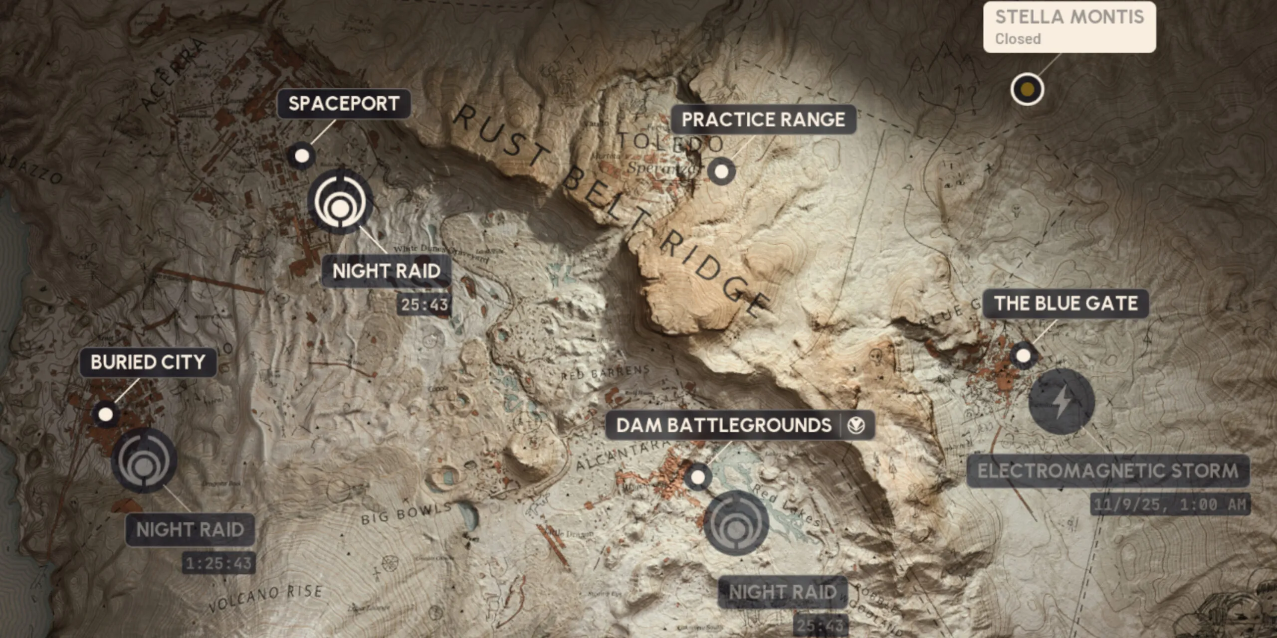 Arc Raiders összes map